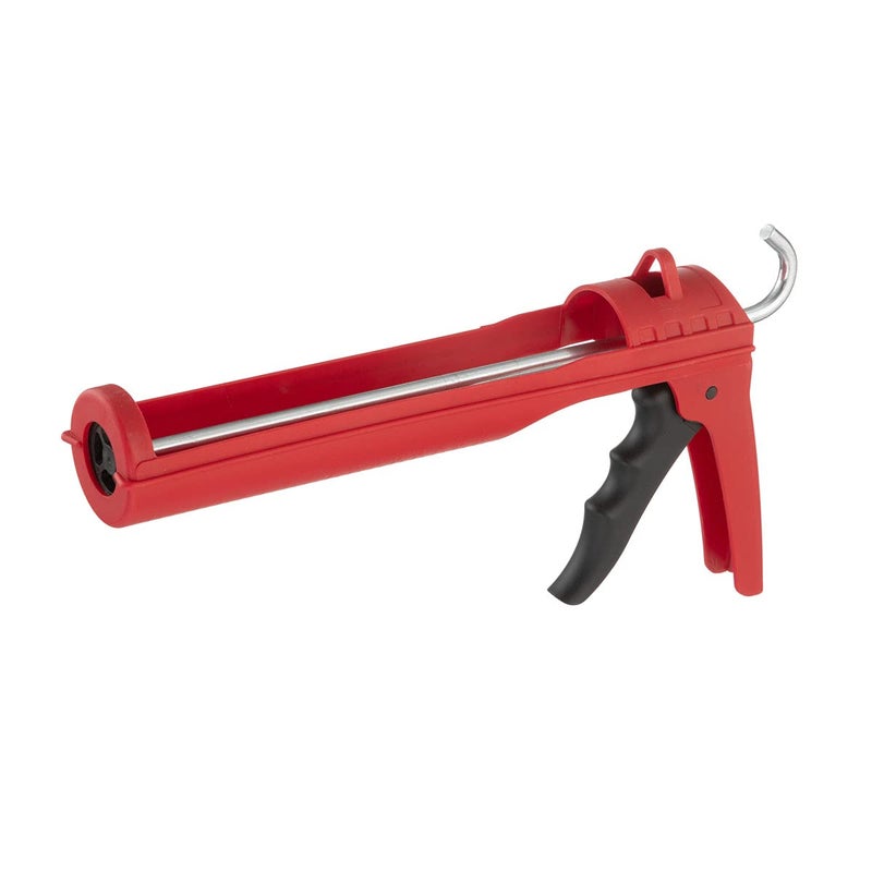 INTERTOOL Caulking Silicone Gun with 10 oz. Tube & 10:1 Thrust Ratio â€“ Drip-Free Lightweight Hand Caulk Gun Tool with Durable Plastic Body, Smooth Rod, Quiet Ratcheting HT-0027 - Image 1